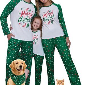 Family Christmas Pajama Sets Long Sleeve Holiday Pjs Matching Couples